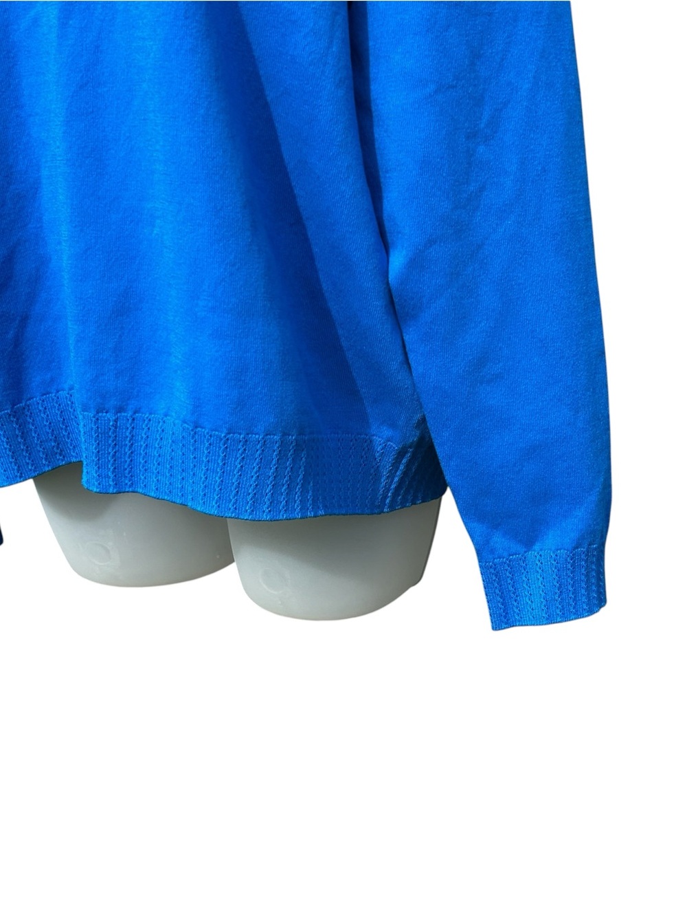 BODEN Women Size L Emilia Kingfisher Blue Cotton Blend Knit Crew Neck Sweater. - Picture 4 of 9